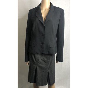 Body by Victoria Secret Skirt Suit Size 10 Black Blazer Jacket Gray Skirt